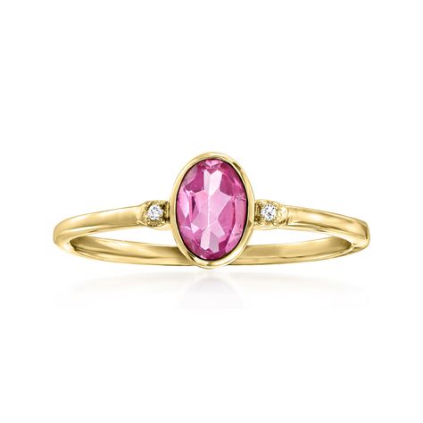 Pink tourmaline ring