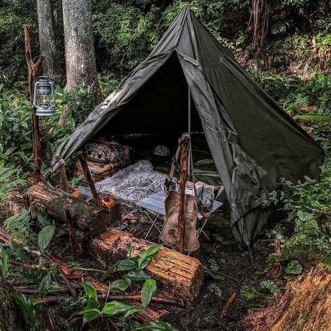 Bushcraft Kit, Bushcraft Shelter, Camping Site, Camping Photo, Camping Inspiration, Wild Camping, Bushcraft Gear, Wilderness Camping, Camping Photography