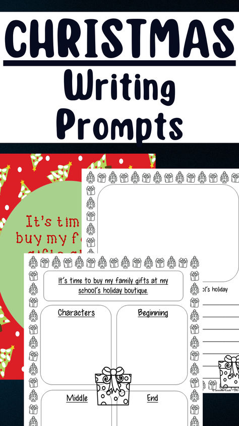 Keep students engaged with writing and centers during those crazy weeks leading up to Christmas/Winter Break! You get 6 writing prompts perfect for December. Each prompt has a graphic organizer so students can organizer their thoughts. Christmas Narrative Writing, Elf Writing Activity, Christmas Opinion Writing, Acrostic Poem For Kids, Planning For Christmas, Christmas Writing Activities, Christmas Writing Prompts, Elf Writing, Classroom Christmas Activities