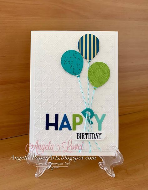 Balloon Birthday Card, Bouquet Birthday, Tarjetas Pop Up, Birthday Card Craft, Simple Birthday Cards, Masculine Birthday Cards, Bday Cards, Balloon Birthday, Birthday Card Design