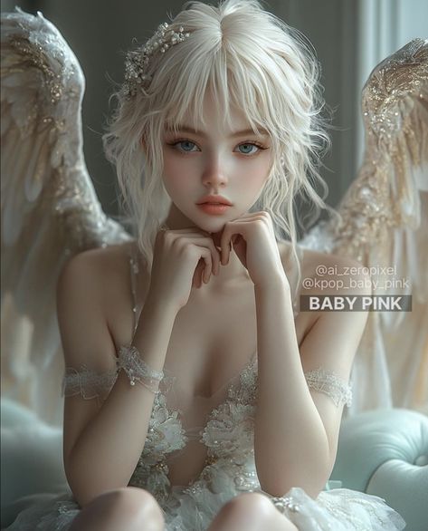 White Hair Female Oc, White Hair Beauty, Beauty In Art, Female Art Painting, Hair Clothes, Art Dress, Handsome Anime Guys, Handsome Anime, White Hair