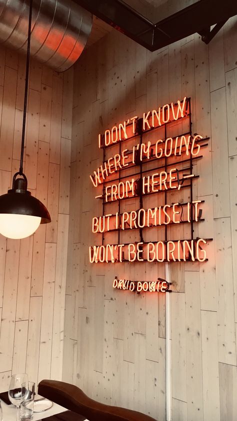 Quotes On Buildings, Downtown Captions, Downtown Quotes, Ivan Ramen, Bowie Quotes, Lucky Quotes, Artsy Vibe, Accomplishing Goals, Neon Signs Quotes