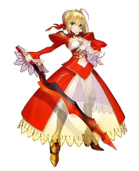 Saber Nero Claudius Caesar Augustus Germanicus Caesar Augustus, Nero Claudius, Mobile Phone Game, Modern Costumes, Japanese Names, Fate Zero, Fantasy Armor, Type Moon, Fate Grand Order