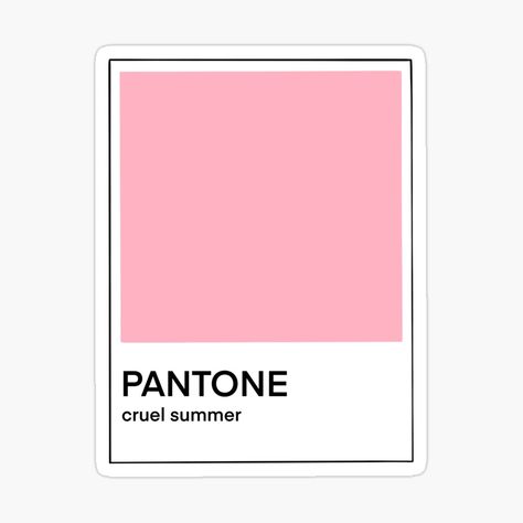 Leah Thompson, Pantone Stickers, Summer Pantone, Aesthetic Rosa, Gymnastics Wall Art, Decor Color Schemes, Drink Stickers, Korean Stickers, Cruel Summer