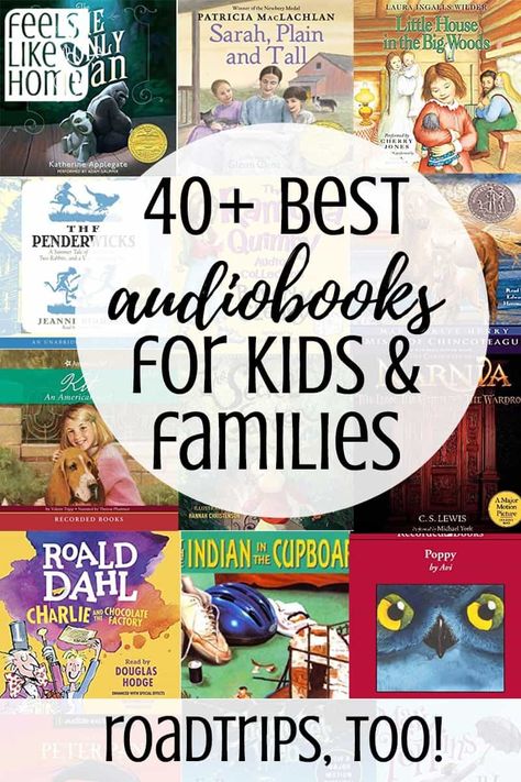 The 40 Best Audiobooks for Kids and Families - Feels Like Home™ Audio Books For Kids, Family Read Alouds, Best Audiobooks, Kid Books, Family Reading, Road Trip With Kids, Audible Books, Read Alouds, Family Road Trips