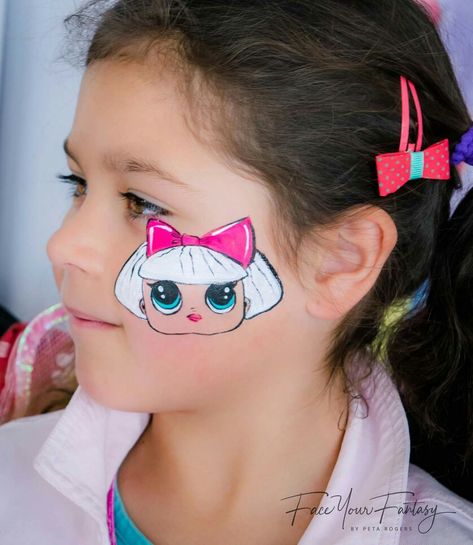 Lol Face Painting, Lol Doll Face Painting, Rag Doll Face Paint, Lol Doll Painting Canvas, Dolls Faces Painting, Facial Proportions, Skull Face Paint, Doll Face Paint, Face Painting Tutorials