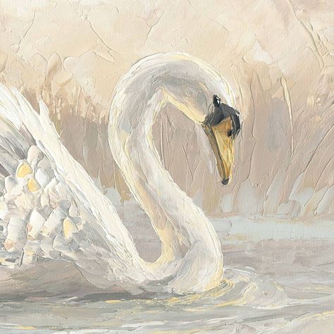 Fairest Of Them All; Swan Prints & Canvases from Casey Langteau Art's Louisiana Birds Collection — Casey Langteau Art Gallery Louisiana Birds, Southern Interior Design, Swan Artwork, Beige Palette, Swan Pictures, Interior Design Aesthetic, Southern Interior, Swan Painting, Swans Art