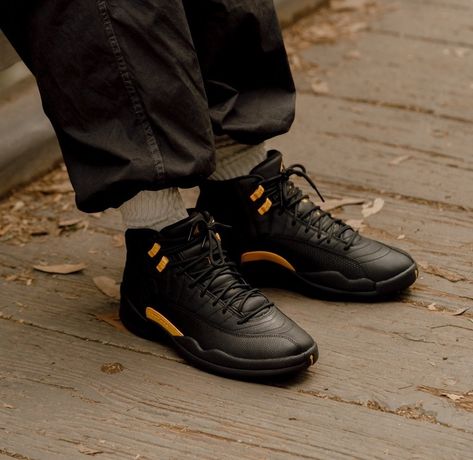 Air Jordan 12 Retro "Black Taxi" now available online Jordan 12 Black Taxi, Jordan 12 Black, New Sneaker Releases, Jordan Retro 12, Air Jordan 12, Air Jordan 12 Retro, Jordan 12 Retro, Jordan 12, Jordans 12