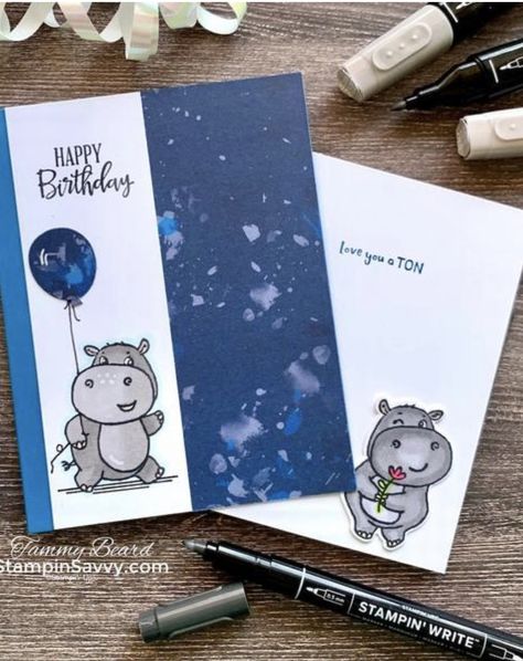 Stampin Up Kids Birthday Cards, Stamping Up Hippest Hippos, Hippo And Friends Stampin Up Cards, Happy Hippo Stampin Up Cards, Hippest Hippos Stampin Up Cards, Happy Hippos Stampin Up Cards, Stampin Up Hippest Hippos, Stampin Up Hippest Hippos Cards, Stampin Up Happiest Hippos