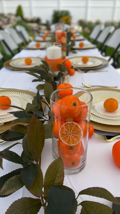 August Baby Shower, September Baby Showers, Citrus Baby, Orange Baby Shower, Baby Shower Deco, Summer Baby Shower, Baby Shower Brunch, Bloom Baby, Orange Baby