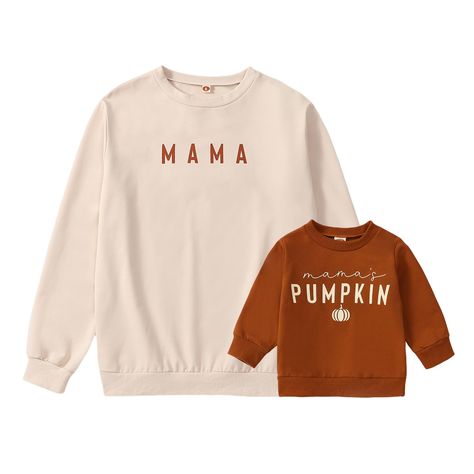 PRICES MAY VARY. PLEASE NOTE: Sweatshirts are sold separately. If you need a set for mom and daughter or son, please add a women's size and a kids' size to your shopping cart. Materials: This mom and daughter family matching sweatshirt are made of cotton and polyester, making them skin-friendly, soft, and comfortable to wear. The mommy and me matching outfits include women's sweatshirts and baby girls and baby boys' tops. Features: These cutemommy and me Halloween costumes print ''PUMPKIN'' lett Matching Outfits Halloween, Mommy And Me Matching Outfits, Outfits Long Sleeve, Mama And Mini, Mini Clothes, Family Matching Outfits, Pumpkin Print, Print Sweatshirt, Family Matching