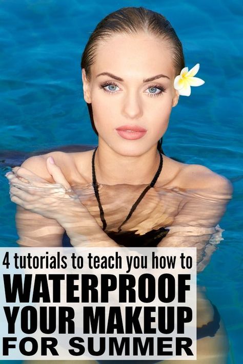 Want to know how to waterproof your makeup so it lasts through the humidity at the beach, a dip in the pool, or a sweat sesh at the gym? We’ve got you covered. This collection of makeup tutorials is filled with beauty tips to teach you how to get waterproof makeup that lasts. We’ve even included recommendations on the best waterproof makeup products on the market to ensure your look lasts all day! Best Waterproof Makeup, Summer Beauty Tips, Beach Makeup, Party Make-up, Makeup Tips And Tricks, Face Tips, Make Up Tutorials, Best Makeup Tips, Makeup Tips For Beginners