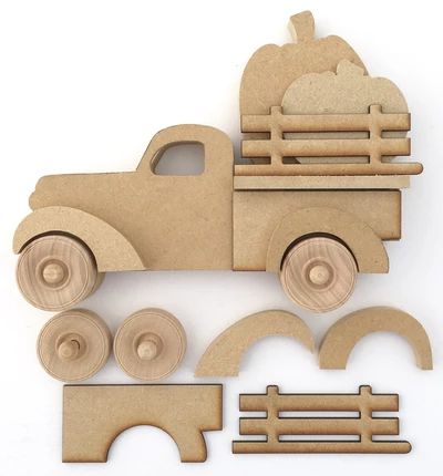 Wood Decor, Wood Crafts, DIY Projects - Paisleys and Polka Dots Wood Crafts Diy Projects, Diy Snowman Crafts, Truck Crafts, Snowman Crafts Diy, Truck Diy, Wood Craft Patterns, Christmas Red Truck, Crafts Diy Projects, Unfinished Wood Crafts