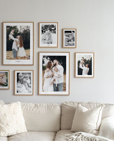 Introducing personal photo frames into your home decor goes beyond trends 🤎 It's a simple yet impactful way to infuse your living space with character and personality 🫶🏽 Visit wallpoet.com and create your gallery today ✍🏼 Gallery Wall Personal Photos And Art, Wedding Photos Framed Wall Display Ideas, Flintstone House, Family Photo Gallery Wall, Personalized Gallery Wall, Framed Wedding Photos, Photo Wall Gallery, Deco Salon, Gallery Wall Decor