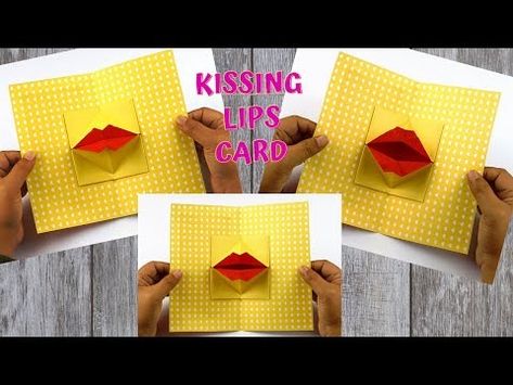 Kissing Lips Pop Up Up Valentine Card | Origami Kissing Lips & Secret Message Card | Kiss Day Card - YouTube Kissing Lips, Kiss Day, Secret Messages, Pop Up Cards, Message Card, Kiss, Valentines Cards, Pop Up, Origami