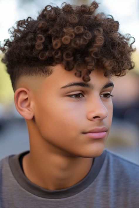 Boys Hairstyles Curly Hair, Teen Boy Haircuts Curly Hair, Teen Boys Haircut Trendy 2024, Curly Boy Hair Styles, Biracial Boys Haircut, Curly Hair Boys Haircut, Mixed Boys Haircut Curly Hair, Teen Boy Curly Haircut, Mixed Boy Haircut Curly Hair