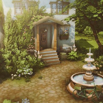 Overgrown Cottage, Sims 4 Cottage, Cottage Core House, Casas The Sims 4, Sims Building, Sims House Design, Sims 4 Build, Cottage House Plans, Sims 4 Game