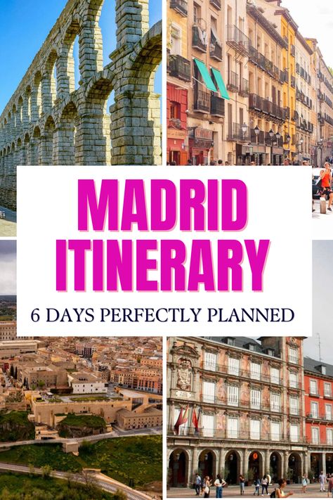 A grid of four Madrid Neighborhoods Madrid Map, Madrid Itinerary, Trip Planner, Madrid Spain, Travel Planner, Madrid, Places To Visit, Spain, Map