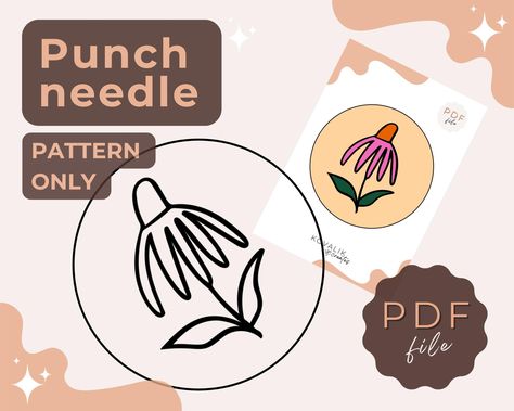 Garden Flower Punch Needle Pattern | PDF Embroidery Template for Beginners | Digital Needlepoint Download | Easy DIY Gift 🌸 Begin Your Punch Needle Journey with Ease! Discover the joy of punch needle embroidery with this Garden Flower Beginner Punch Needle Pattern. Perfect for both beginners and hobbyists, this simple and charming flower design will help you create beautiful, handmade art. Whether you're looking for a new creative outlet or a thoughtful DIY gift idea, this pattern is the perfect starting point! 🌼 ✨ Why You'll Love This Pattern: Instant Access: Download the PDF instantly after purchase and start your project right away--no waiting required! Versatile and Fun: Use this pattern to create wall art, decorate cushions, or add personal touches to your home decor. Affordable Hob Flower Punch Needle, Punch Needle Pattern, Flower Punch, Embroidery Template, Needle Embroidery, Punch Needle Patterns, Digital Patterns, Easy Diy Gifts, Punch Needle Embroidery