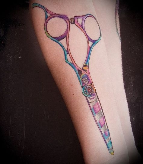 Scissor Tattoo, Cosmetology Tattoos, Shears Tattoo, Hairdresser Tattoos, Hairstylist Tattoos, Stylist Tattoos, E Tattoo, Diy Tattoo, Unique Tattoo