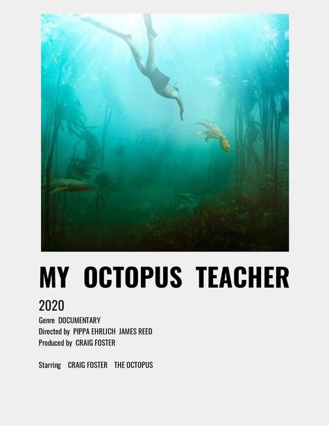 When it's printed in 4 x 6 it has the good framing My Octopus Teacher, Teacher Posters, My Teacher, Octopus, The Good, Documentaries, The Fosters, Film, Movie Posters