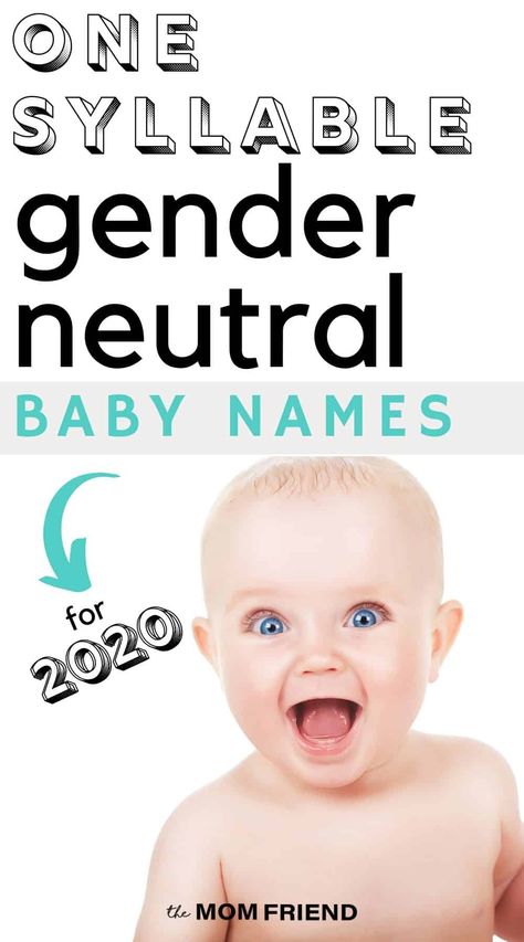 This list of gender neutral baby names is full of great name ideas for boys and girls, and the fact that they are all just one syllable unisex names makes them even more unique! Gender neutral names and clothing is trending in 2020, are you on board? Name Ideas For Boys, Christian Baby Boy Names, Gender Neutral Baby Names, Neutral Baby Names, One Syllable Names, Uncommon Boy Names, Neutral Names, Unisex Names, Gender Neutral Kids Clothes