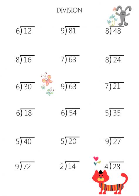 Simple Division Facts Practice Sheet  #second #grade #Division #Facts #practice Simple Division Worksheets For Grade 2, 3rd Grade Division Worksheets, 3rd Grade Division, Simple Division, Third Grade Math Activities, Math Fractions Worksheets, Math Division Worksheets, Color Worksheets For Preschool, Math Practice Worksheets