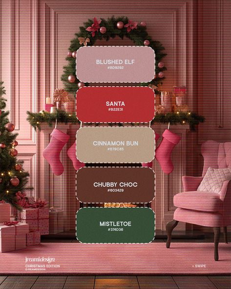 Christmas szn colour palettes are readyyyy 🎄🤶🏼 > swipe to see each palette! Let me know which is your fave! ❤️ . . . . #christmascolors #colourpallette #graphicdesigns #graphicdesignersclub #colourpaletteinspiration #christmasgraphics Pink Christmas Color Palette, Green Brown Palette, Christmas Colour Palette, Wooden Christmas Village, Christmas Colour Schemes, Christmas Color Palette, Graphic Design Marketing, Colour Pallets, Designs Graphic