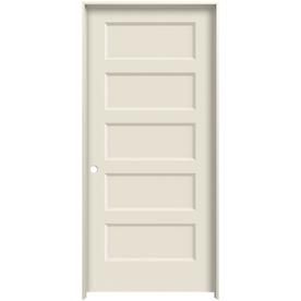 Jeld-Wen Jw 32 Mld 5-Panel Flat Rh Lowoljw226200007 Craftsman Door, Prehung Interior Doors, Victorian Door, Satin Nickel Hardware, Prime Colors, Sound Control, Solid Core, Rustic Doors, White Doors