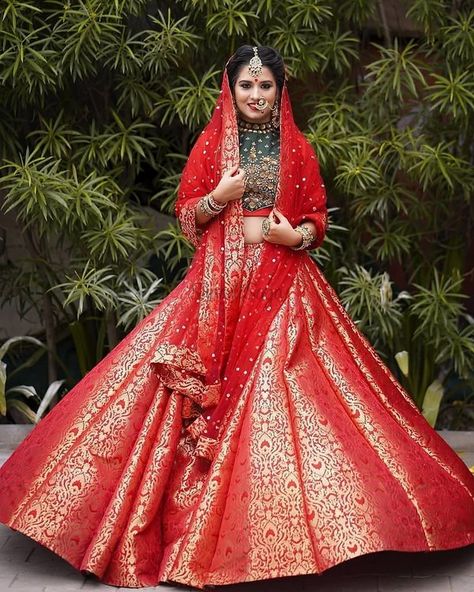 Lehenga Colors, Brocade Lehenga, Banarasi Lehenga, Designer Bridal Lehenga, Indian Bridal Lehenga, Bridal Lehenga Red, Choli Designs, Indian Bridal Outfits, Indian Wedding Outfits