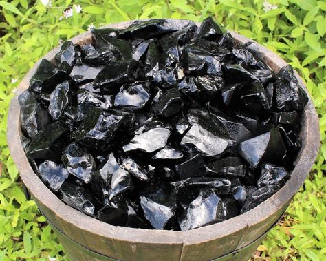 Rough Black Obsidian Natural Stones: Choose 4 oz 8 oz 1 lb | Etsy Root Chakra Stones, Black Obsidian Stone, Onyx Crystal, Obsidian Stone, Black Onyx Stone, Black Rock, Black Obsidian, Chakra Crystals, Root Chakra