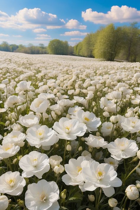 White Linen Poppy, White Flower Field Aesthetic, Aesthetic Background For Youtube, White Flowers Landscape, White Flower Field, Background For Youtube, Field Of White Flowers, Fallen Knight, White Poppies