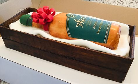 Weller bourbon bottle cake Weller Bourbon, Bourbon Cake, Bottle Cake, Liquor Bottles, Cake Creations, Bourbon, Liquor, Cake Decorating, Cake