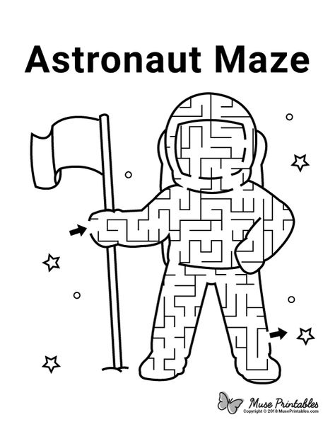 Free printable astronaut maze. Download it from https://museprintables.com/download/maze/astronaut/ Free Astronaut Printables, Astronaut Activities For Kids, Free Printable Mazes, Solar System Activities, Space Activities For Kids, Space Lessons, Maze Activity, Space Crafts For Kids, Printable Mazes