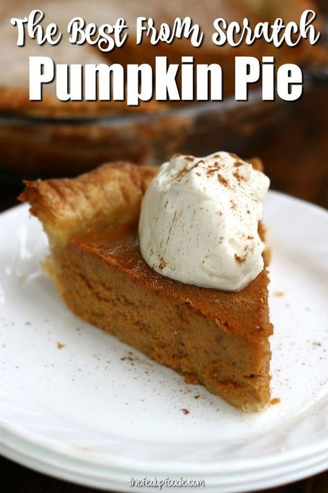 Homemade Pumpkin Pie is a from scratch recipe that my family has been making for decades. Originally adapted from Libby's pumpkin Pie but made with sweetened condensed milk and has a flaky homemade crust. #PumpkinPieRecipe #FromScratchPumpkinPie #HomemadePumpkinPie https://www.thefedupfoodie.com Cranberry Pistachio Fudge, Libbys Pumpkin Pie, Healthy Pumpkin Pie Recipe, Favorite Pie Recipes, Healthy Pumpkin Pies, Pumpkin Custard, Best Pumpkin Pie, Homemade Pumpkin Pie, Pumpkin Pie Recipe