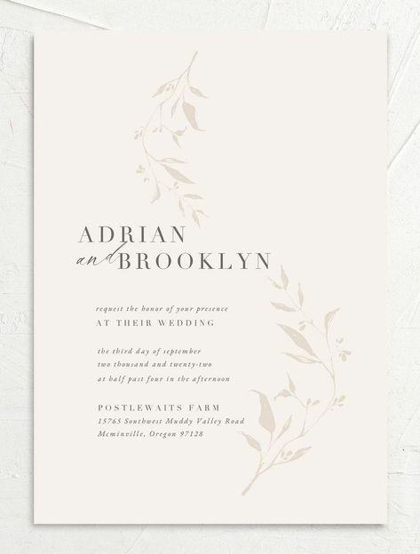 Rustic Minimal Wedding Invitations Wedding Invitations Simple Elegant, Wedding Invitation Layout, Wedding Invitations Elegant Simple, Wedding Invitations Simple, Invitation Layout, Minimal Wedding Invitation, Wedding Day Details, Wedding Planner App, Wedding Invitations Romantic