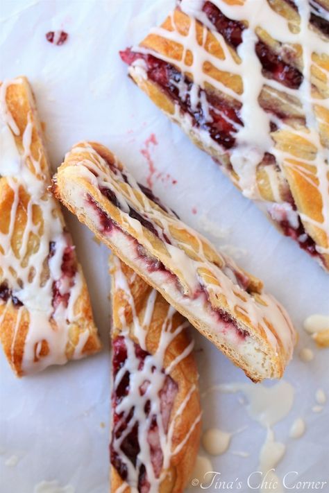 Raspberry Danish Recipe, Danish Recipe From Scratch, Baileys Iced Coffee, Raspberry Danish, Too Much Chocolate Cake, Cook For Him, Cheese Danish Recipe, Puff Pastry Cream Puffs, Cream Cheese Danish