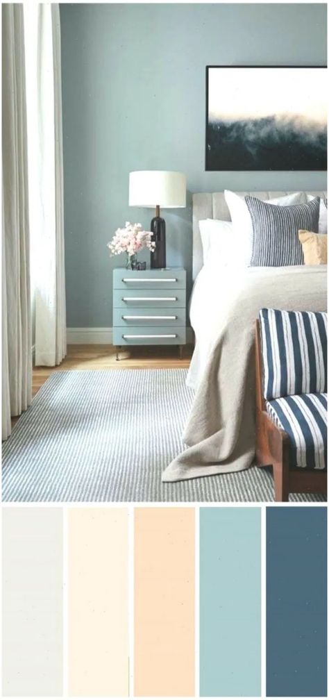 Bedroom Colour Schemes Warm, Bedroom Color Palette, Farmhouse Style Bedroom Decor, Modern Farmhouse Style Bedroom, Beautiful Bedroom Colors, Farmhouse Style Bedrooms, Bedroom Colour Palette, Bedroom Wall Colors, White Bedroom Furniture