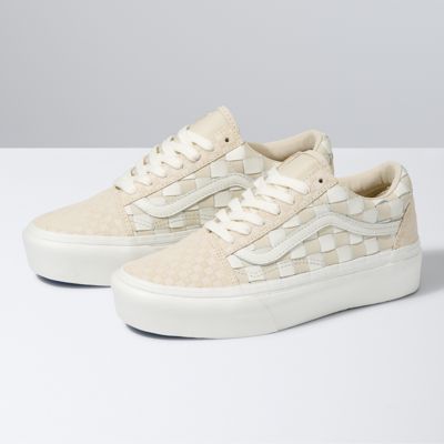 Woven Old Skool Platform | Shop At Vans Old Skool Platform Vans, Vans Platform, Checkerboard Vans, Old Skool Platform, Platform Vans, Vans Original, Vans Store, Vans Checkerboard, High Top Vans