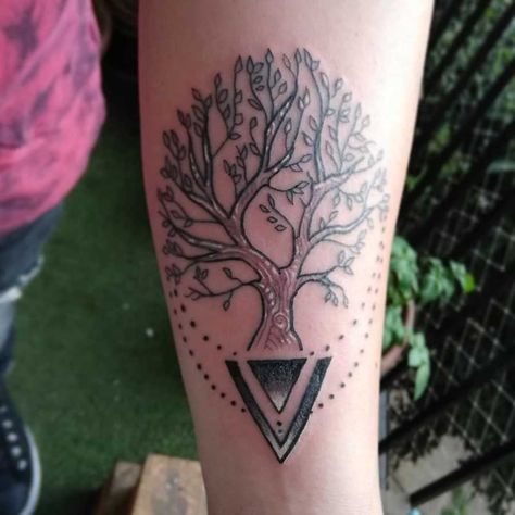 An Ornamental Tree Tree Tattoo On Hand, Tree Tattoo Hand, Tattoos Of Trees, Ant Tattoo, Tattoo On Hand, Tree Tattoos, Tree Of Life Symbol, Hand And Finger Tattoos, Tattoo Hand