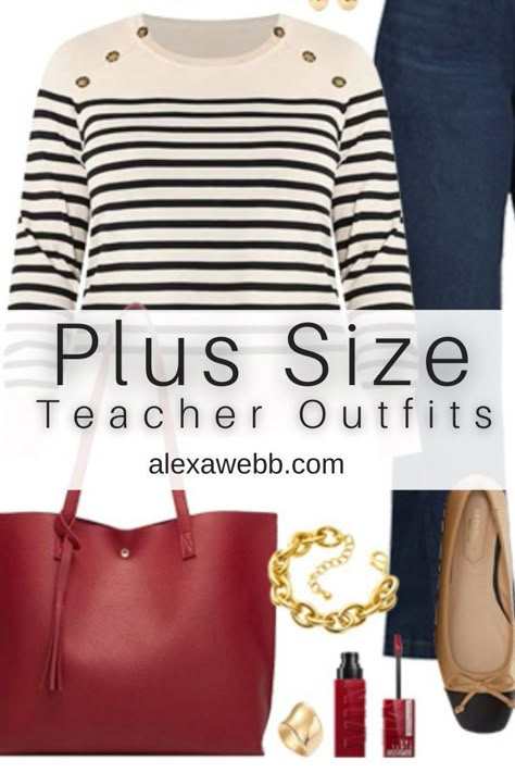 By request: a collection of plus size teacher outfits for back to school. Alexa Webb February Teacher Outfits, Teacher Plus Size Outfits, Plus Teacher Outfits, Teacher Jogger Outfits, Plus Size Teacher Outfits High School, Plus Size Smart Casual Outfits, Plus Size Teacher Outfits Elementary, Curvy Teacher Outfits, Substitute Teacher Outfits