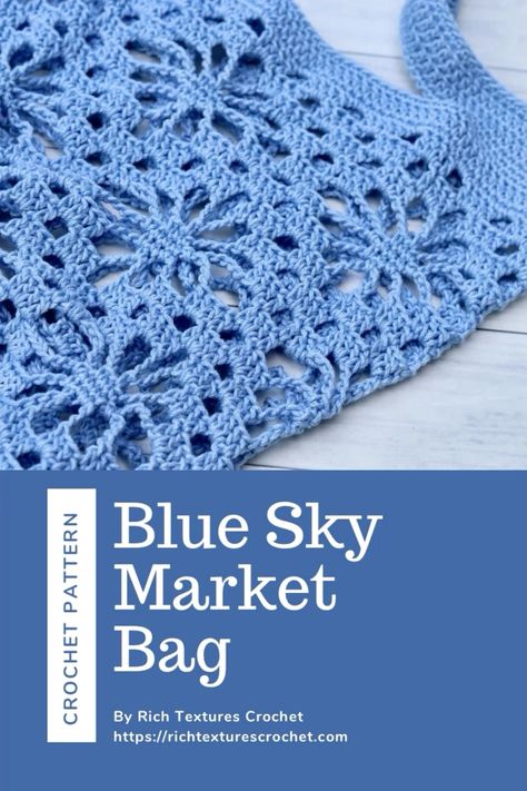 Crochet a market bag with Blue Sky Fibers' WoolEase Thick & Quick yarn. This easy, whimsical bag is perfect for carrying your everyday Crochet French Market Bag, Market Bag Crochet Pattern Free, Crochet Pattern Market Bag, Crochet Market Bag Free Pattern, Crochet Market Bag Pattern, Market Bag Crochet Pattern, Crochet Totes, Grocery Bag Pattern, Market Bag Crochet