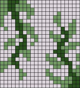 Pixel Art Pattern Plants, Vine Pixel Art, Minecraft Vines Pixel, Nature Perler Beads, Plants Pixel Art, Minecraft Vines, Pixel Leaf, Leaf Pixel Art, Pixel Art Plants