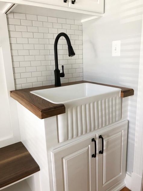 Bathroom Vanity With Utility Sink, Belfast Sink Laundry Room, Utility Sink Ideas Mudroom, Small Laundry Room Ideas With Utility Sink, Utility Sink In Bathroom Vanity, Antique Laundry Sink, Utility Bathroom Sink, Bathroom With Utility Sink, Mudroom Sink Ideas