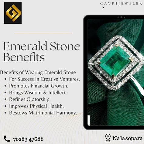 Do you know Benefits of Emerald Stone? @gavrijeweller #emeraldstone #benefitsofemeraldstone #emeraldstoneastrology #astrology #astro #emeraldstones #opalstonejewelry #gavrijeweller #jewellershop Emerald Stone Benefits, Emerald Stone, Stone Jewelry, Astrology, Emerald, Opal, Benefits, Stone, Quick Saves