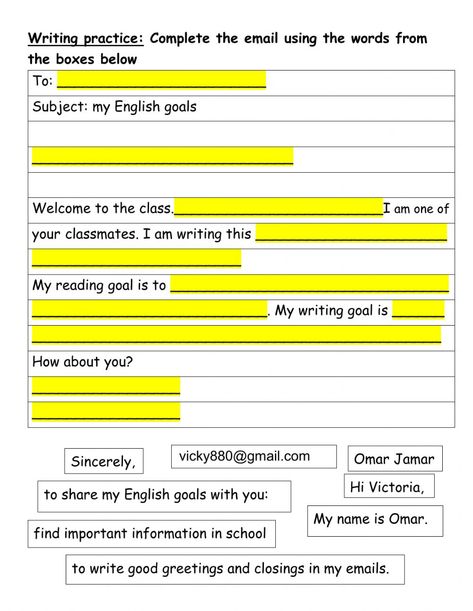 Email writing online worksheet for 7. You can do the exercises online or download the worksheet as pdf. Writing An Email Worksheet, How To Write An Email, Writing An Email, Writing Email, Essay Writing Examples, English Notes, Writing Examples, Mail Writing, Better Writing