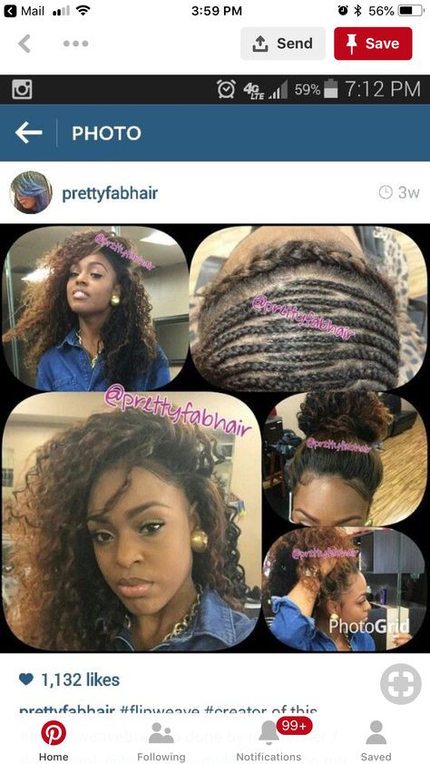 Sew In Braid Pattern, Sew In Braids, Weave Braid, Curly Weave, Sew In Hairstyles, Braid Patterns, Birthday Hair, Pelo Afro, Sew Ins