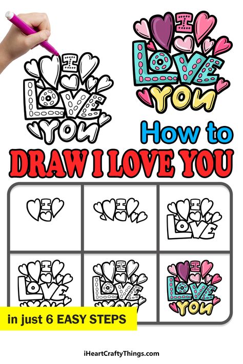 How To Draw Valentines, Chalk Markers Art, Penny Art, I Love You Drawings, Drawing Lessons For Kids, 3rd Grade Art, Graffiti Doodles, Zen Doodle Art, Love Doodles