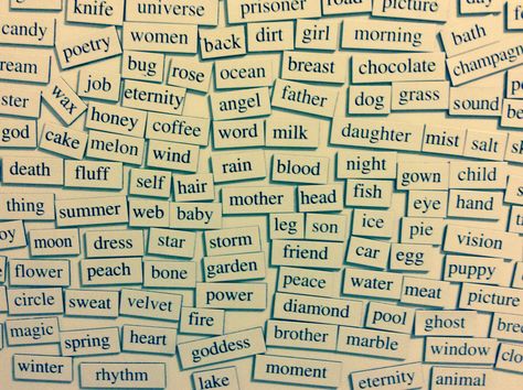 Fridge Poetry, Word Magnets, Fridge Word Magnets, Fridge Art, Dirt Girl, Coffee Words, Woman Back, Art Deco Pattern, Experiential