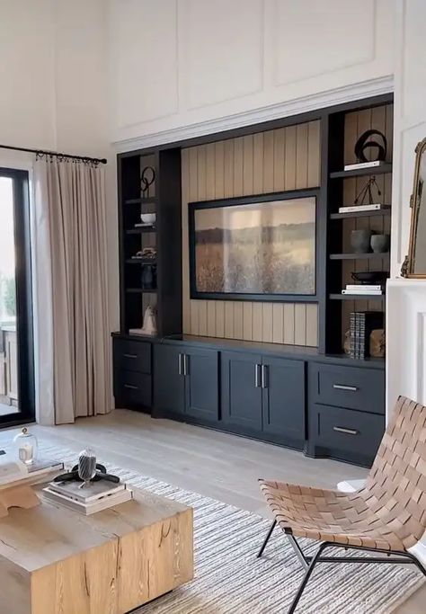 30+ TV Media Wall Ideas That Are Both Functional and Stylish - HubPages Tv Media Wall, Media Wall Ideas, Built In Tv Wall Unit, Wall Units With Fireplace, Built In Wall Units, Media Walls, Wall Unit Designs, Built In Entertainment Center, Modern Tv Wall Units